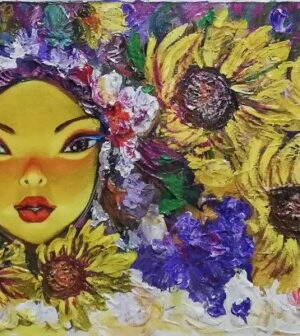 Tres Marias Sunflower Head Board