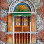 Old window with canopy
