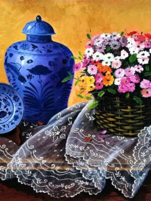 Still Life with Blossoms and Lace