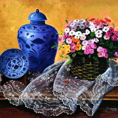 Still Life with Blossoms and Lace