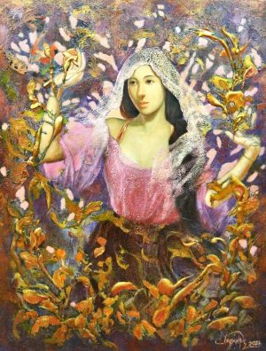 Lady in the garden