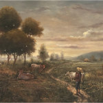 Man and Cows