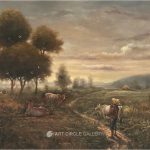 Man and Cows