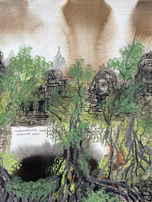 Banyan Trees Roofing The Ancient Angkor Wall